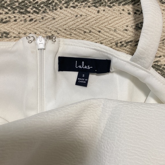 Lulus Guessing Game White Bodycon Midi Dress - Size small - Picture 8 of 10